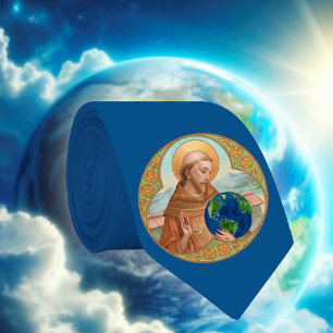 St. Francis von Assisi & The Environment (Blau/G) Krawatte