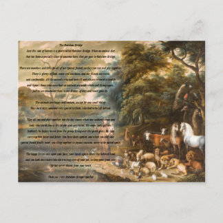 St. Francis von Assisi & The Rainbow Bridge Postkarte