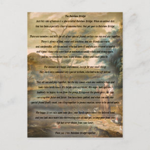 St. Francis von Assisi & The Rainbow Bridge Postkarte