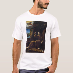 St Francis von Assisi tröstete durch einen Engel T-Shirt