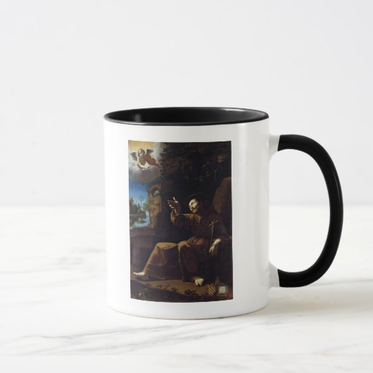 St Francis von Assisi tröstete durch einen Engel Tasse (Rechts)
