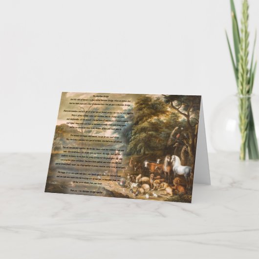 St Francis von Assisi u. von Regenbogen-Brücke Karte (Vorderseite)