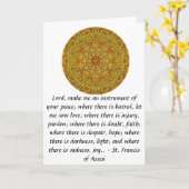 St. Francis von Assisi über FAITH Karte (Gelbe Blume)