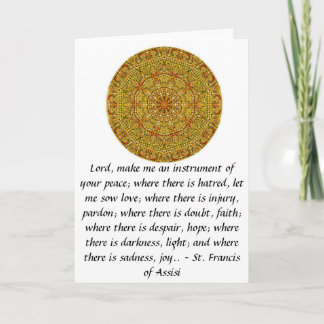 St. Francis von Assisi über FAITH Karte