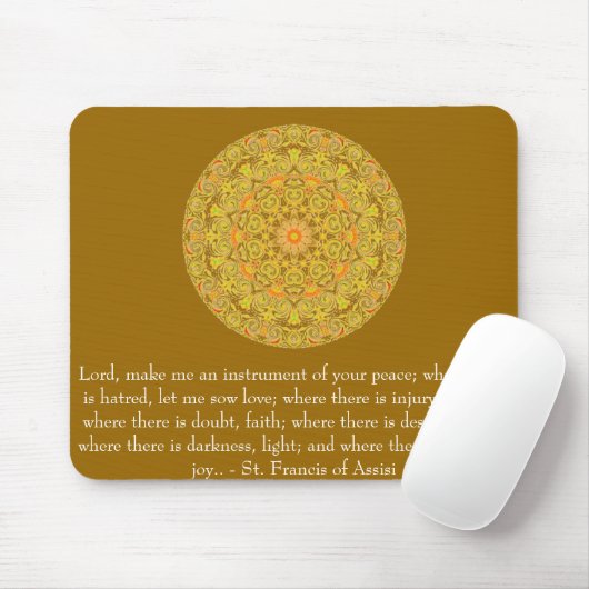 St Francis von Assisi über GLAUBEN Mousepad (Mit Mouse)