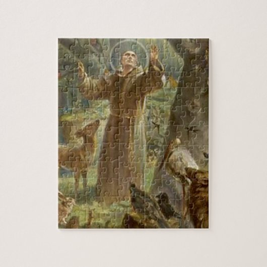 St Francis von Assisi umgab durch Tiere Puzzle (Vertikal)