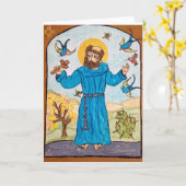 St Francis von Assisi vom ursprünglichen Retablo Karte (Gelbe Blume)