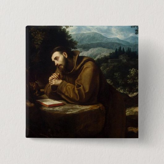 St. Francis von Assisi von Cigoli Button (Vorderseite)