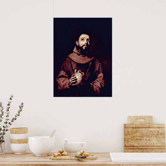 St. Francis von Assisi von Jusepe de Ribera Poster (Küche)