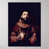 St. Francis von Assisi von Jusepe de Ribera Poster (Vorne)