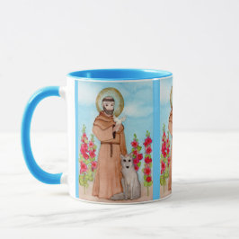 St. Francis von Assisi w Coyote Watercolor Geschen Tasse