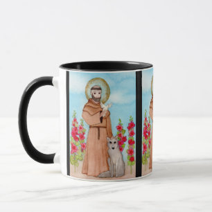 St. Francis von Assisi w Coyote Watercolor Geschen Tasse