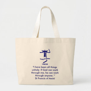 St Francis von Assisi-Zitat Jumbo Stoffbeutel
