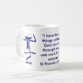 St Francis von Assisi-Zitat Kaffeetasse (Vorderseite Links)