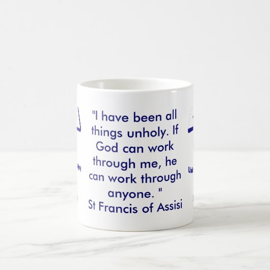 St Francis von Assisi-Zitat Kaffeetasse (Mittel)