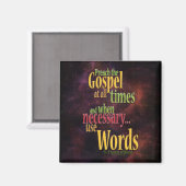 St. Francis von Assisi Zitat Magnet (Vorderseite/Rückseite)