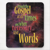 St Francis von Assisi-Zitat Mousepad (Vorne)