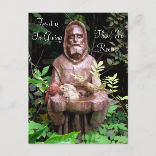 St. Francis von Assisi Zitat Postkarte (Vorderseite)