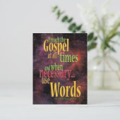 St. Francis von Assisi Zitat Postkarte (Stehend Vorderseite)