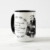 St Francis von Assisi-Zitat Tasse (Vorderseite Links)