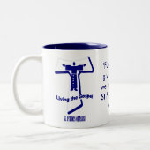 St Francis von Assisi-Zitat Zweifarbige Tasse (Links)