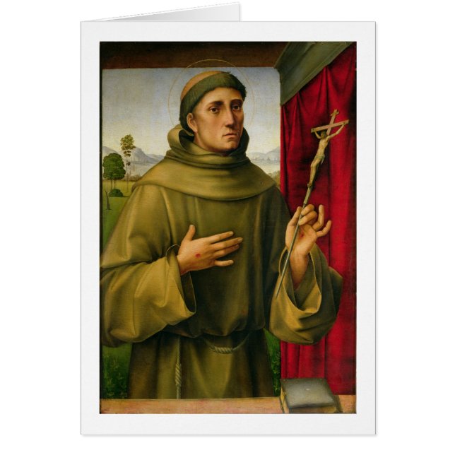 St Francis von Assissi, c.1490 (Tempera auf (Vorne)