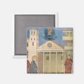 St. Francis von einem einfachen Mann geehrt, 1297- Magnet (Vorderseite/Rückseite)