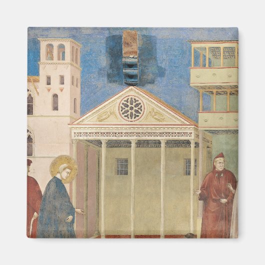 St. Francis von einem einfachen Mann geehrt, 1297- Magnet (Vorne)