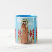St. Francis Watercolor Zweifarbige Tasse (Mittel)