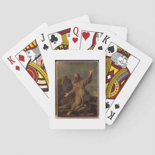 St Francis, welches die Schanden empfängt Spielkarten (Rückseite)