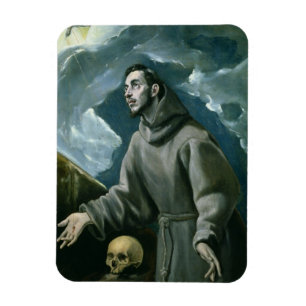St Francis, welches die Schanden (Öl, empfängt a Magnet