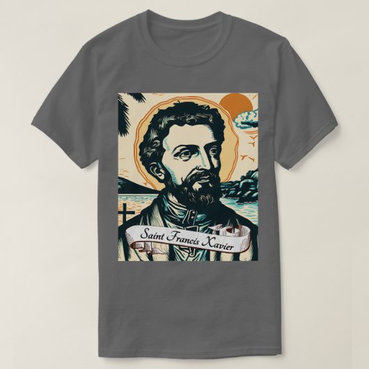St Francis Xavier Katholische Kirche Heilige Relig T-Shirt (Design vorne)