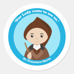 St. Francisco Marto Runder Aufkleber
