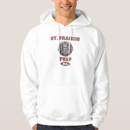 St- Francisvorbereitunghellfarbiger Hoodie (Vorderseite)