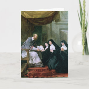 St. Francois de Sales Giving die Regel Karte