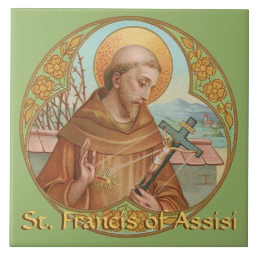St. Franz von Assisi (BK 002) Fliese (Vorderseite)
