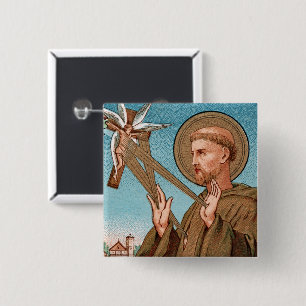 St. Franz von Assisi, Pater Seraphicus (SAU 040) Button