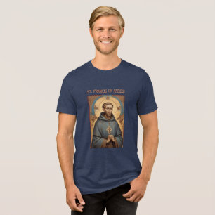 St. Franz von Assisi römisch-katholisch Tri-Blend Shirt