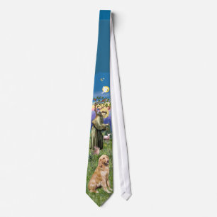 St. Franziskus - Golden Retriever Krawatte