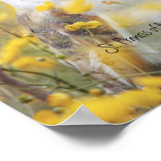 St. Franziskus von Assisi Gebet mit Barnschüssel Poster (Ecke)