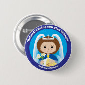St Gabriel der Erzengel Button (Vorne & Hinten)