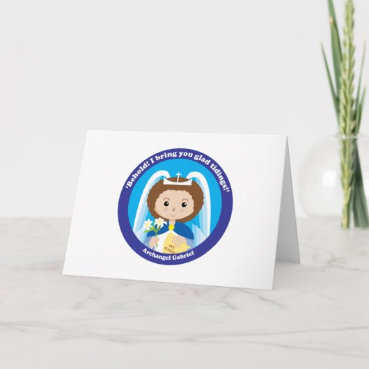 St Gabriel der Erzengel Feiertagskarte (Vorderseite)
