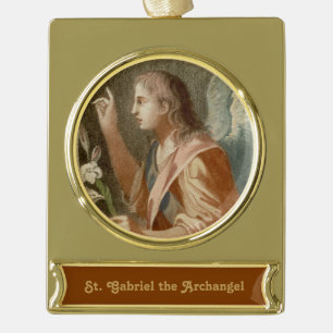 St. Gabriel der Erzengel (M 011) Banner-Ornament Gold