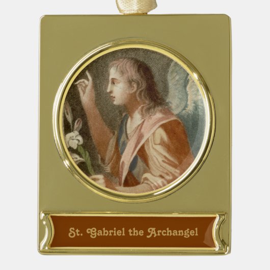 St. Gabriel der Erzengel (M 011) Banner-Ornament Gold (Vorderseite)