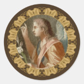 St. Gabriel der Erzengel (M 011) Runder Aufkleber (Vorderseite)