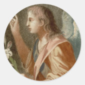 St. Gabriel der Erzengel (M 011) Runder Aufkleber (Vorderseite)