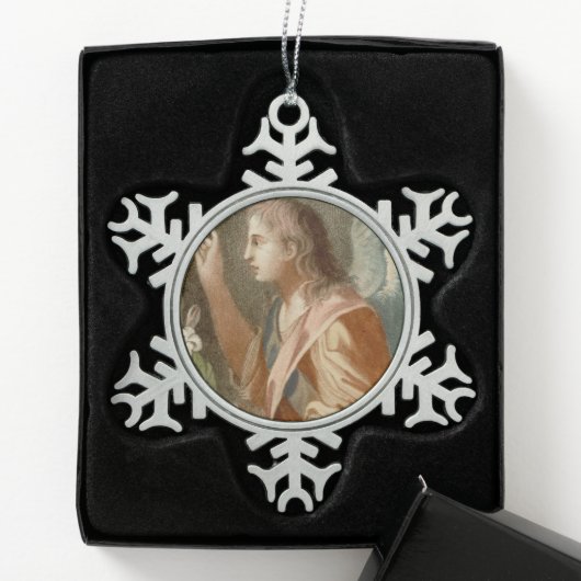 St. Gabriel der Erzengel (M 011) Schneeflocken Zinn-Ornament (Box)