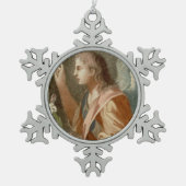 St. Gabriel der Erzengel (M 011) Schneeflocken Zinn-Ornament (Vorderseite)