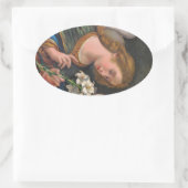 St. Gabriel der Erzengel (M 035) Ovaler Aufkleber (Tasche)