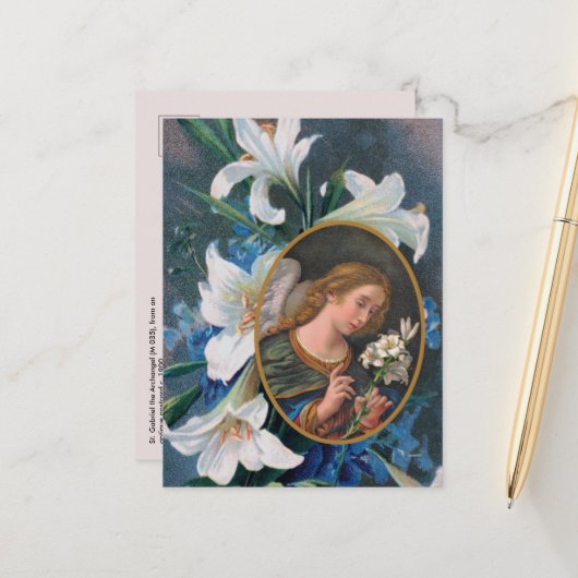 St. Gabriel der Erzengel (M 035) Postkarte (Vorderseite/Rückseite Beispiel)